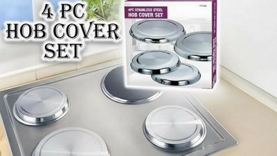 4 Pcs Stainless Steel Hob Cover Set Electric Gas Cooker