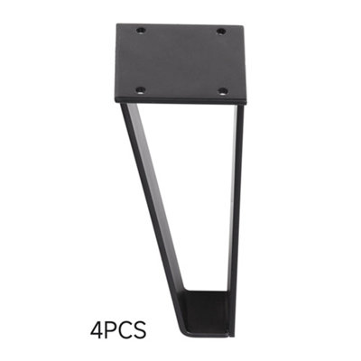 4 Pcs Trapezoidal Steel Guardians of Modern Furniture Legs 7cm W x 7cm D x 20cm H