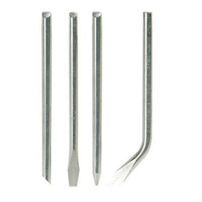 4 Piece 100W Soldering Iron Tips Set Bent Cut Off Point Chisel Tips