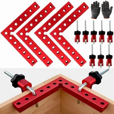 4-Piece 140mm Corner Positioning Square Clamps for Woodworking