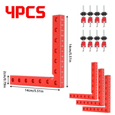 4-Piece 140mm Corner Positioning Square Clamps for Woodworking