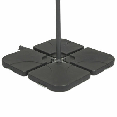 4 Piece Banana Cantilever Parasol Base Weights Garden Patio Umbrella Heavy Duty - 6