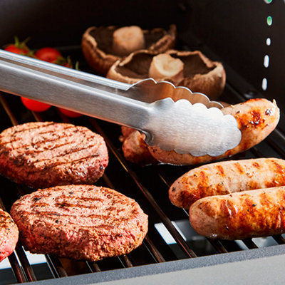 4 Piece BBQ Tools Set with Stainless Silver Handles - 3