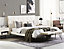 4 Piece Bedroom Set Faux Leather EU Super King Size White BETIN