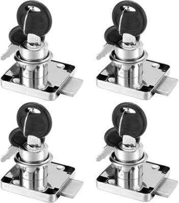 4 piece cabinet drawer lock set with keys, furniture storage cabinet ...
