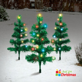 4 Piece Christmas Tree Stake Light 60 Multicoloured LED 6113