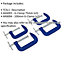 4 Piece G-Clamp Set - Heavy Duty Forged Clamp - 2x 75mm and 2x 100mm Clamps