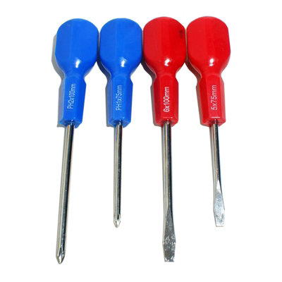 4 Piece Hand Screwdriver Set/Kit Slotted & Phillips Work / Home Garages