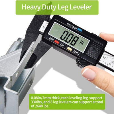 Menkxi 8 Pack Leveling Feet Furniture Levelers Heavy Duty