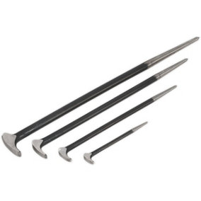 4 Piece Heel Bar Set - 150mm 300mm 410mm & 510mm Steel Shafts - Drop Forged