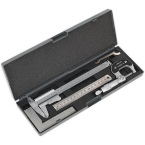 4 Piece Measuring Tool Set - Precision Measuring Instrument Kit - Storage Case