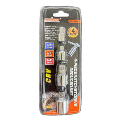 4-PIECE RATCHET DRIVE REDUCER SET