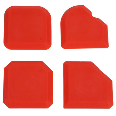 4-Piece Silicone Sealant Removal and Smoothing Tool Kit for Caulking and Cleaning