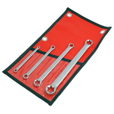 4 Piece Spanner Set E Type Star Double Ended Ring (Neilsen CT0199)