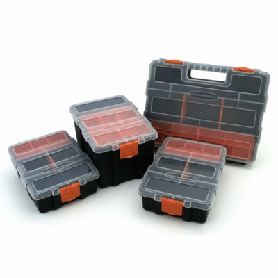 4 Piece Storage Organizer Box for Screws Nails Nuts Craft Parts Tool ...