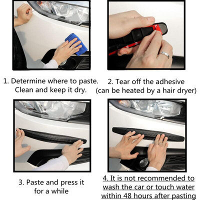 Universal Rear Bumper Guard Protector – Black Rubber Sheet, Self-Adhesive, 35.4"