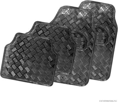 4 Pieces Universal Heavy Duty Rubber Car Mat Non Slip Deep Dish