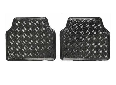 Autochoice Heavy Duty Universal Black Rubber Car Mat Set - 4 Piece, Non-Slip, Van Fit