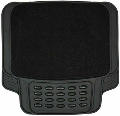 4 Pieces Universal Rubber With Carpet Car Mat - 4