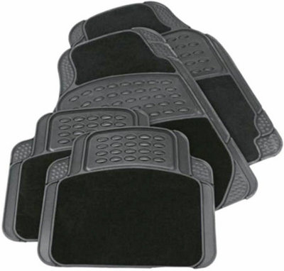 4 Pieces Universal Rubber With Carpet Car Mat - 6