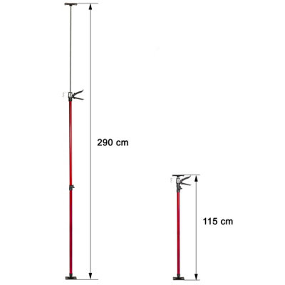 4 plasterboard props 115 up to max. 290cm - red