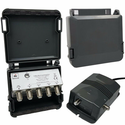 4 Port Outdoor Masthead Aerial Amplifier & PSU F Type Signal Splitter 4G LTE Price Comparisons | Compare The Build