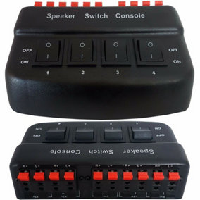 4 Port Zone Speaker Selector Splitter Switch - 50W 8 Ohm - Audio Distribution Box