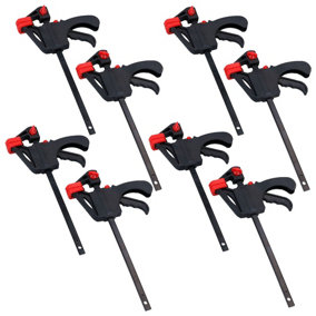 4" Quick Release Rapid Bar Clamp Holder Grip Spreader Speed Clamps 8 Pack