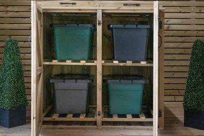 4 Recycle Box Store - L80.4 x W122.5 x H120 cm - Timber