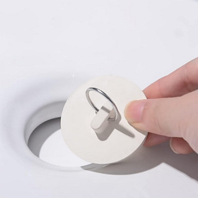 4 Rubber Sink Stoppers with Hanging Ring, 4 Sizes, for Kitchen ...