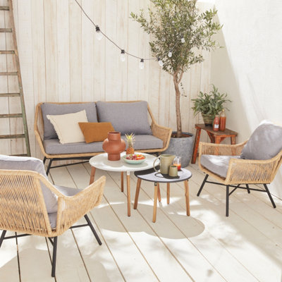 Bamboo on sale garden table