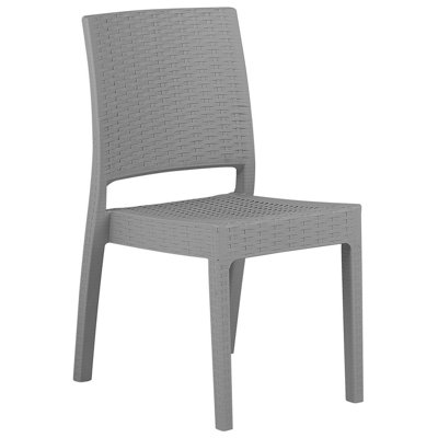 4 Seater Garden Dining Set Light Grey FOSSANO - 8