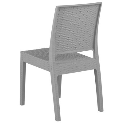 4 Seater Garden Dining Set Light Grey FOSSANO - 9