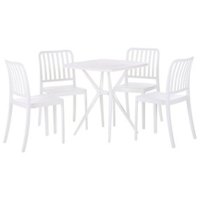 4 Seater Garden Dining Set White SERSALE
