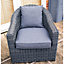 4 Seater Grey Rattan Weave Sofa Set