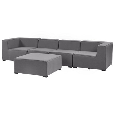 4 Seater Modular Garden Sofa Set Grey AREZZO