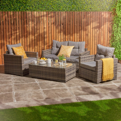 Wood patio deals couch