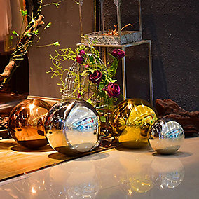OFFSCH Stainless Steel Gazing Ball Reflective Metal Ball Decorative Garden Sphere OFFSCH Stainless Steel Gazing Ball Reflective Metal Ball Decorative Garden Sphere