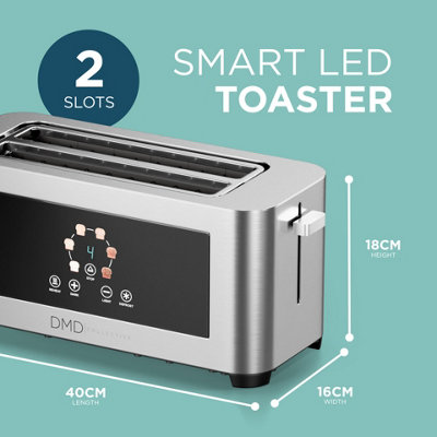 4 Slice Digital Touchscreen Toaster 1400W Stainless Steel