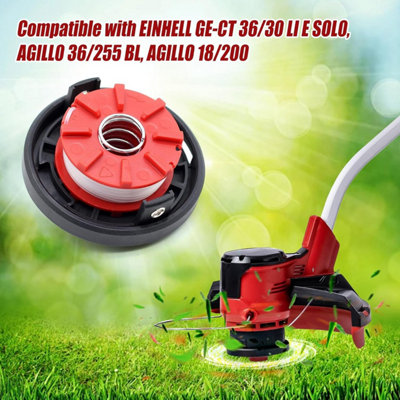 4 Spools 1 Cover 1 Spring Trimmer Spool Replacement for Einhell GE-CT ...