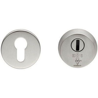 4 Star Security Escutcheons Set Suits BS Euro Cylinder Locks Satin Steel