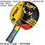 4 STAR Table Tennis Bat - 1.8mm Sponge 6mm Blade Flared Handle Racket Ping Pong