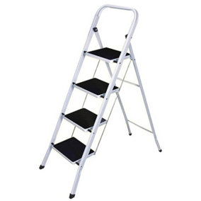 4 Step Portable Folding Strong Sturdy Lightweight Step Ladders With Anti-Slip Mat