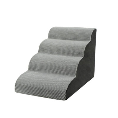 4 Steps Comfy Non-Slip Pet Steps with Removable Cover, 40cm W x 71cm D ...