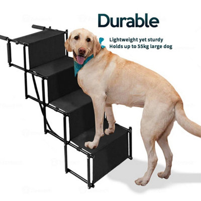 4 Steps Dog Steps Lightweight Folding Pet Stair Telescopic Puppy Cat ...
