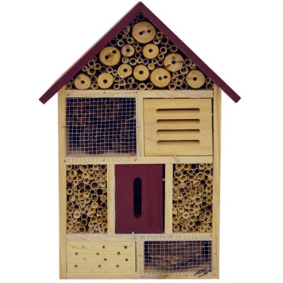 4 Storey Solid Wood Insect  Butterfly Bee Hotel  House