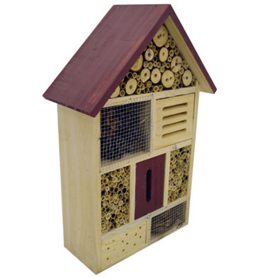 4 Storey Solid Wood Insect  Butterfly Bee Hotel  House