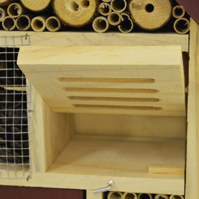 4 Storey Solid Wood Insect  Butterfly Bee Hotel  House