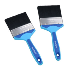 4" Synthetic Paint Brush Painting + Decorating Brushes Soft Grip Handle 2 Pack