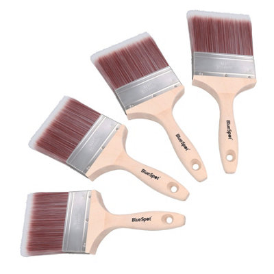 4 Synthetic Paint Brush Painting Decorating Brushes With Wooden   4 Synthetic Paint Brush Painting Decorating Brushes With Wooden Handle 4pk~5056316369541 01c MP